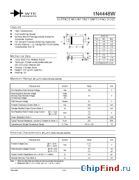 Datasheet 1N4448W-T1 manufacturer WTE