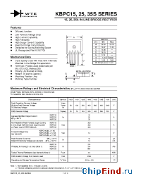 Datasheet KBPC1506S manufacturer WTE