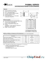 Datasheet P4SMAJ8.0-T1 manufacturer WTE