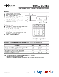 Datasheet P6SMBJ5.0CA-T1 manufacturer WTE
