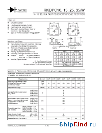 Datasheet RKBPC35A04 manufacturer WTE