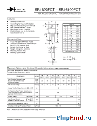 Datasheet SB16100FCT manufacturer WTE