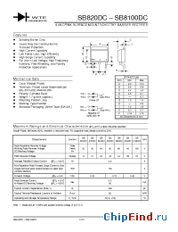 Datasheet SB8100DC-T3 manufacturer WTE