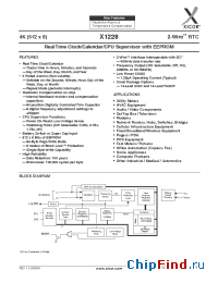 Datasheet X1228V14I-2.7 manufacturer Xicor