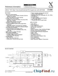 Datasheet X1288V14I manufacturer Xicor
