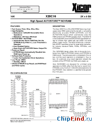 Datasheet X20C16EMB-45 manufacturer Xicor