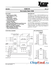 Datasheet X22C10D manufacturer Xicor
