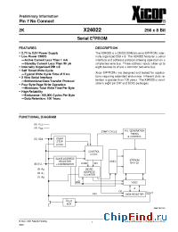 Datasheet X24022 manufacturer Xicor