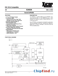 Datasheet X24026 manufacturer Xicor
