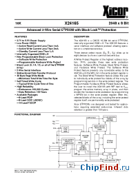 Datasheet X24165P-2.7 manufacturer Xicor