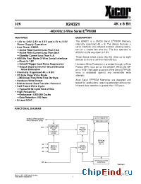 Datasheet X24321S8I manufacturer Xicor