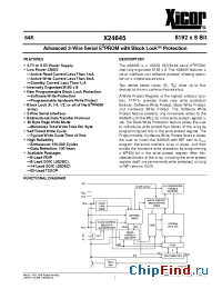 Datasheet X24645S8I manufacturer Xicor
