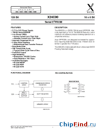 Datasheet X24C00-2.7 manufacturer Xicor