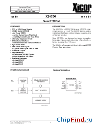 Datasheet X24C00MI manufacturer Xicor