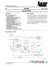 Datasheet X24C02S8I manufacturer Xicor