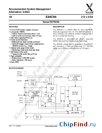 Datasheet X24C04-2.7 manufacturer Xicor