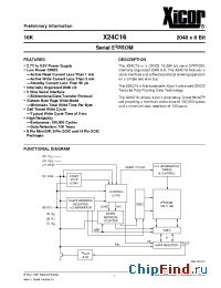 Datasheet X24C16 manufacturer Xicor