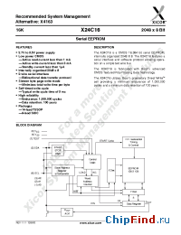 Datasheet X24C16-2.7 manufacturer Xicor