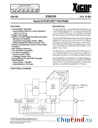 Datasheet X24C45SI manufacturer Xicor