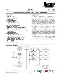 Datasheet X25041-2.7 manufacturer Xicor