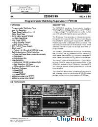 Datasheet X25043SI-2.7 manufacturer Xicor