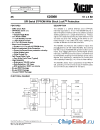 Datasheet X25080V-2.7 manufacturer Xicor