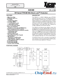 Datasheet X25160VI-2.7 manufacturer Xicor