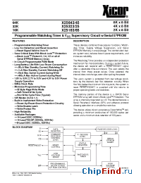 Datasheet X25163S14I-1.8 manufacturer Xicor