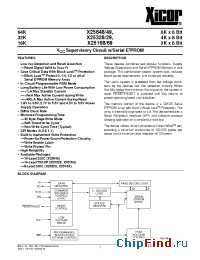 Datasheet X25168S14-2.7 manufacturer Xicor