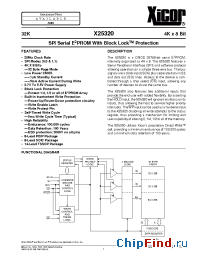 Datasheet X25320VM-2.7 manufacturer Xicor