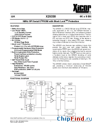 Datasheet X25330V14I manufacturer Xicor