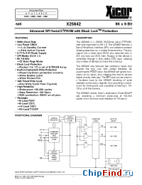 Datasheet X25642P-2.7 manufacturer Xicor