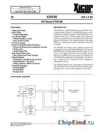 Datasheet X25C02SM manufacturer Xicor