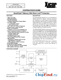 Datasheet X25F064V-5 manufacturer Xicor