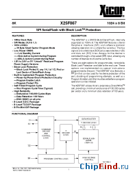 Datasheet X25F087SI-5 manufacturer Xicor