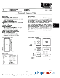 Datasheet X2804A manufacturer Xicor