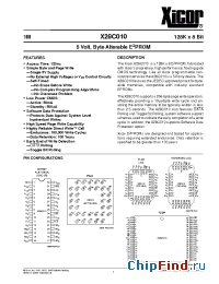 Datasheet X28C010D-15 manufacturer Xicor