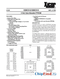 Datasheet X28C512TM-25 manufacturer Xicor