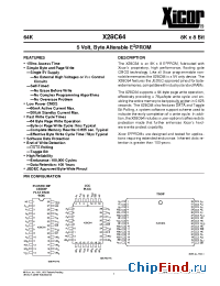 Datasheet X28C64EM-20 manufacturer Xicor