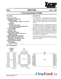 Datasheet X28VC256EM-90 manufacturer Xicor