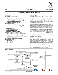 Datasheet X4045-4.5A manufacturer Xicor