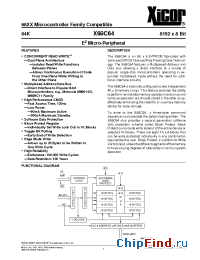 Datasheet X68C64S manufacturer Xicor