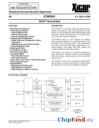 Datasheet X76F041A-3 manufacturer Xicor