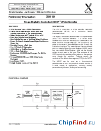 Datasheet X9119-2.7 manufacturer Xicor