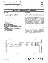 Datasheet X9251US24I manufacturer Xicor