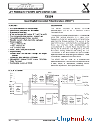 Datasheet X9258TS24 manufacturer Xicor