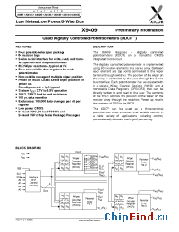 Datasheet X9409YS24I-2.7 manufacturer Xicor