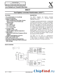 Datasheet X9417-2.7 manufacturer Xicor