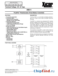 Datasheet X9511WPM manufacturer Xicor