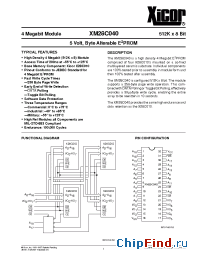 Datasheet XM28C040I-20 manufacturer Xicor